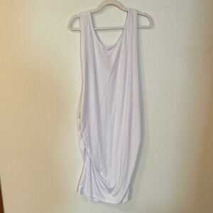 Maternity White Sleeveless Dress